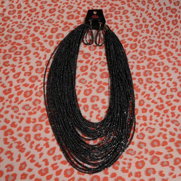 Paparazzi Ice Storm - Blue Sead Bead Necklace - Picture 2 of 6